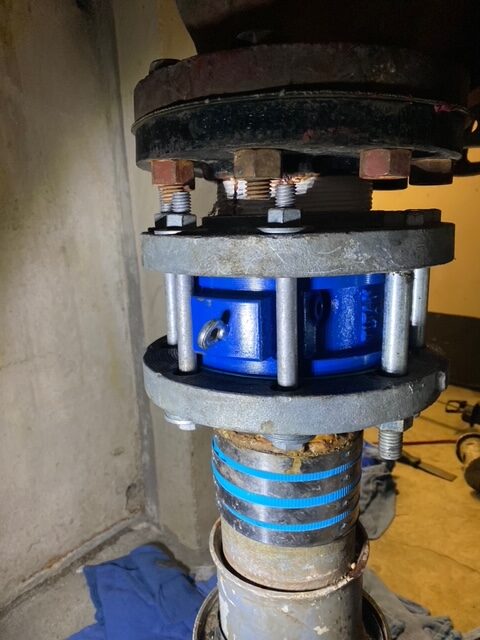 New Check Valves Installed in a Sewage System